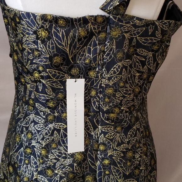 NewMonique Lhuillier One Shoulder Floral Jacquard - Picture 7 of 10